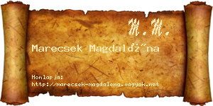 Marecsek Magdaléna névjegykártya